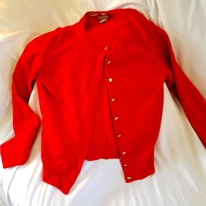 Banana Republic button-up cardigan red sz small